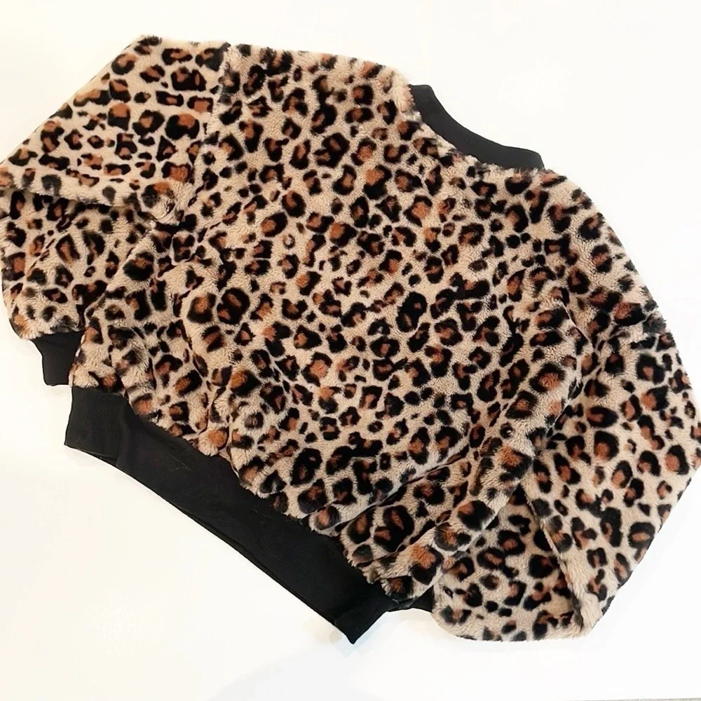 Wild Fable Leopard Print Fuzzy Sweater - Picture 2 of 4